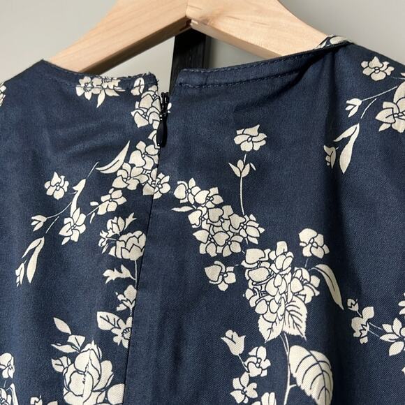 NWT Rebecca Taylor Gab Floral Print Tie Waist Wide Leg Cotton Jumpsuit Size 2 - Picture 10 of 13